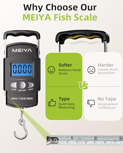 Digital Fishing Scale with Comfortable Grip - 110lb/50kg