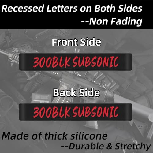 .300 Blackout Subsonic Magazine Marking Bands - 12 Pack Black-Red