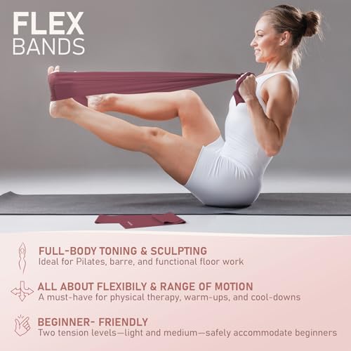 Complete Pilates Kit with Resistance Bands, Ring & Ball - Beginner Friendly
