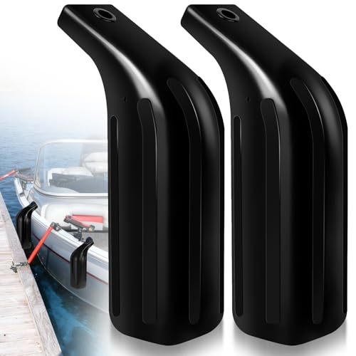 JYINCPED Black 5" x 16" Low Freeboard Boat Fenders, Docking Bumpers