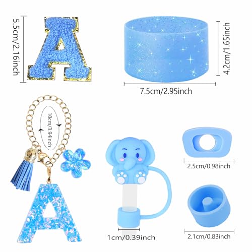 Stanley Tumbler Accessories Set - 30 oz & 40 oz, Blue Charms & Cap