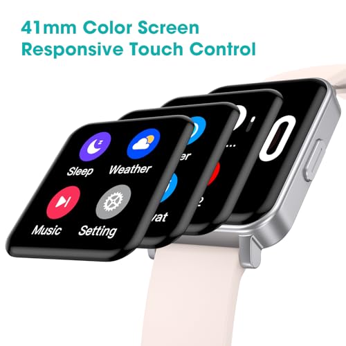 Pedometer Watch for Seniors - White, IP68 Waterproof Fitness Tracker, Heart Rate & Sleep Monitor