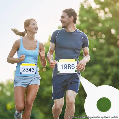 28pcs Running Race Bib Clips - Snap-Lock Holder for Marathon Sports