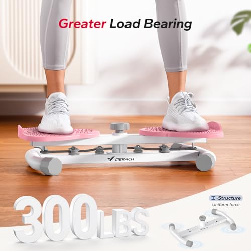 Ab Twist Board Exercise Machine - 300 lbs Capacity, Pink