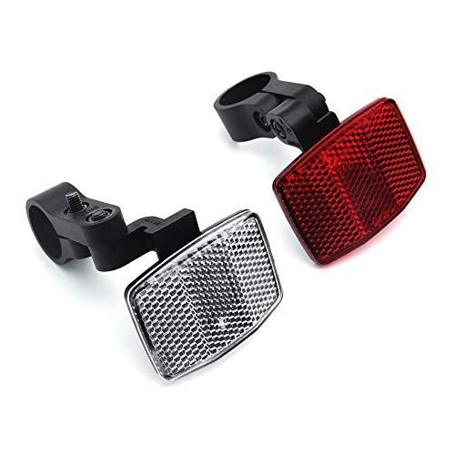 Kids Bicycle Reflector Kit - Front & Rear Red and White - Φ7/8"