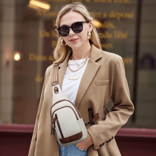 Leather Sling Backpack Travel Bag for Women - Crossbody Bag