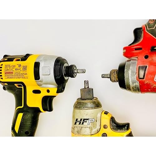 Stubby 1/4 Inch Impact Socket Adapter Bit Only 1.3 Inches Long 3 Pack Stubby 1/4 Inch Impact Socket Bit 1/4" Hex to 1/4" Square