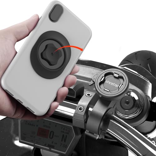 Sincetop 2nd Gen Aluminum Bike/Motorcycle Handlebar Phone Mount - Black