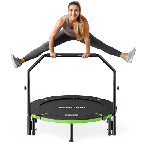 40-Inch Mini Rebounder Trampoline for Adults with Handlebar
