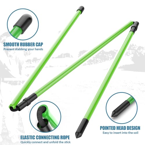 Premium Golf Alignment Sticks - 48 Inch Fluorescent Green Training Aid, 2 Pack