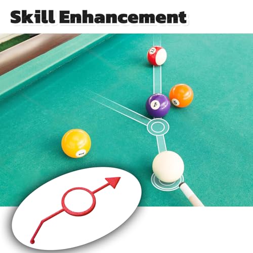 Billiards Ball Aiming Aid - Cue Ball Trainer 2x Red