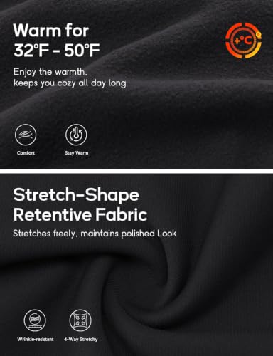Baleaf Women’s Fleece-Lined Winter Thermal Yoga Pants – Medium, Black
