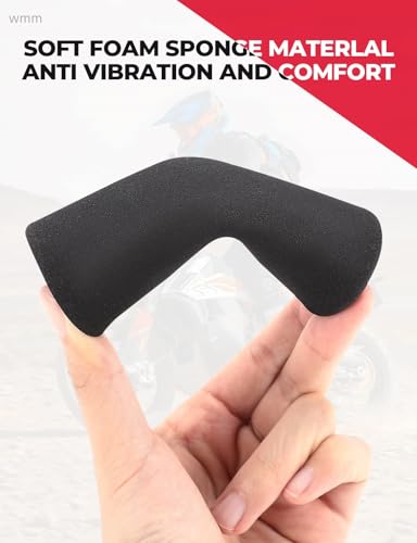 Anti-Vibration Foam Handlebar Grips - Universal Slip-On Motorcycle Covers