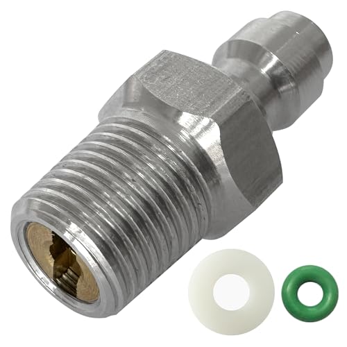 1/8 NPT Male Thread Quick-Disconnect Plug Adapter - Stainless Steel