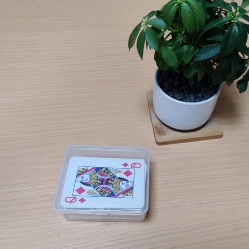 4 Pack Plastic Card Storage Boxes for Playing Cards, Coins, Jewelry