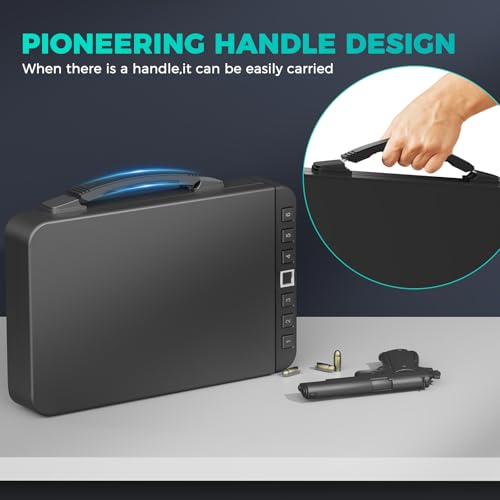 Biometric Gun Safe for Handgun - Quick Access Portable Safe BOX-3