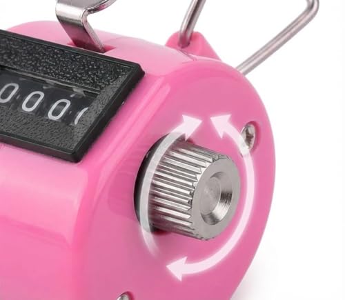 4-Digit Mechanical Hand Tally Counter - Handheld Clicker for Knitting & Events