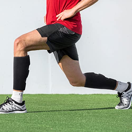 Chivao Adjustable Calf Support Sleeves for Shin Splint Pain Relief - Gray & Black, 2 Pairs