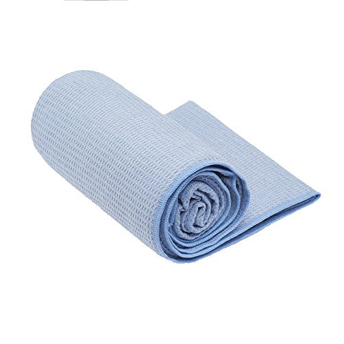 Yoga Towel - Mat-Sized Microfiber, Super Absorbent, Anti-Slip, 24" x 72" - Blue