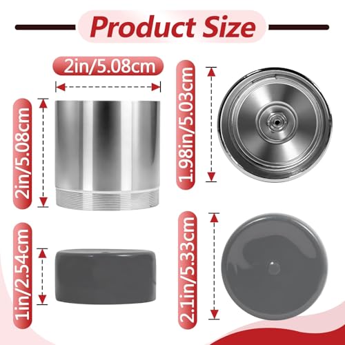 Trailer Wheel Bearing Protectors - 4 Sets, 1.98 Inch Stainless Steel