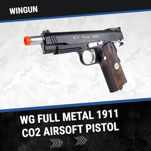 CO2 Airsoft Pistol - Full Metal 500 FPS M1911 Handgun