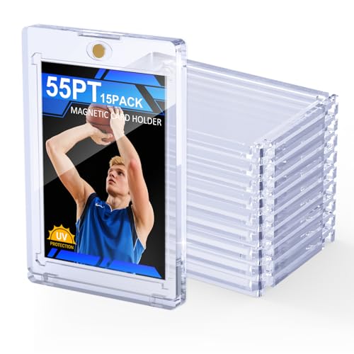 55PT Magnetic Card Holders - 15 Pack Thick UV Protection
