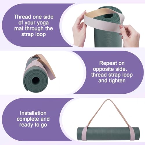 Adjustable Yoga Mat Strap - Durable Cotton Blend Carrier