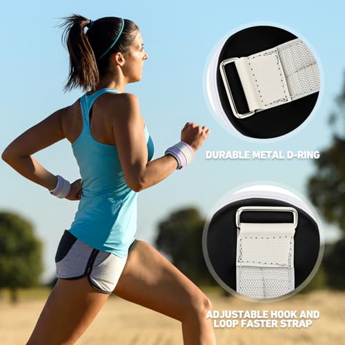 Adjustable Ankle & Wrist Weights Set for Women Men Kids - 2, 3, 4, 6 lbs Resistance