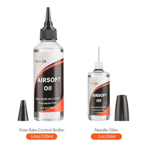 Airsoft Silicone Oil 4.4oz – Chamber Lube with Needle Oiler