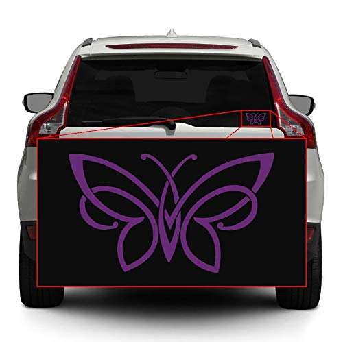 Butterfly Vinyl Transfer Decal Sticker - 4" x 2.3", Purple