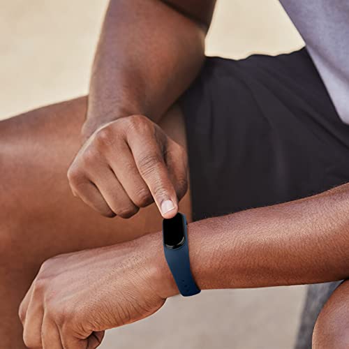 Silicone Wristbands 3 Pack - Sports Strap for Xiaomi Mi Band 5/6 & Amazfit Band 5/6 - Black/Navy/Wine Red