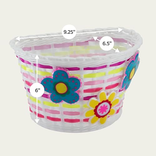 Kids Bike Basket with Light-Up Flowers - Multi-Color