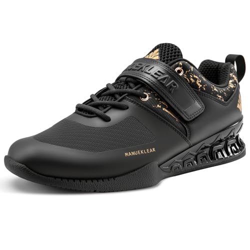 Professional Weightlifting Shoes for Men - 12.5 Women/11 Men - Obsidian Black