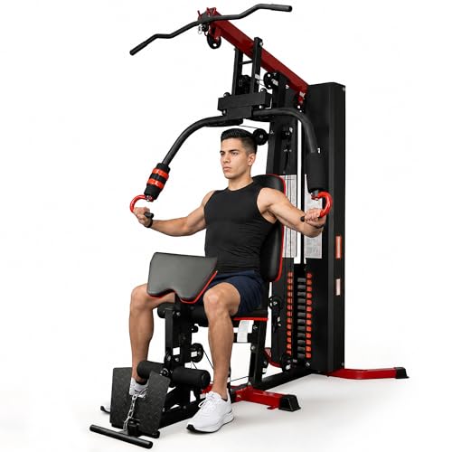 All-in-One Home Gym System with 160 lbs Weight Stack - Full Body Workout Machine