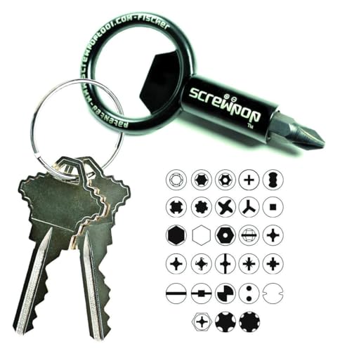 Screwpop Universal Magnetic Bit Holder Keychain Screwdriver with Bottle Opener