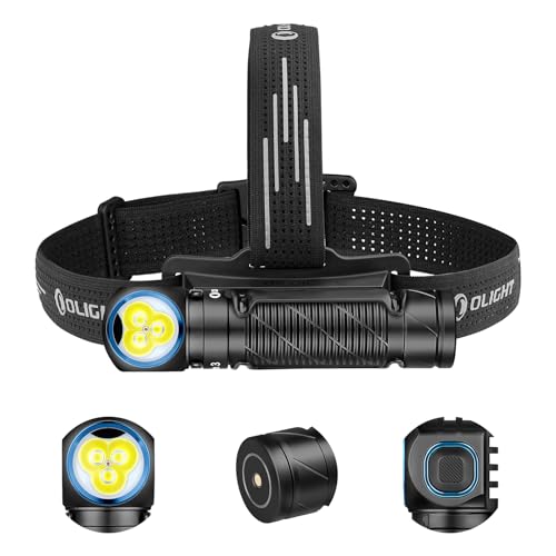 Rechargeable Headlamp with Red Light - 3000 Lumens, Waterproof, Black
