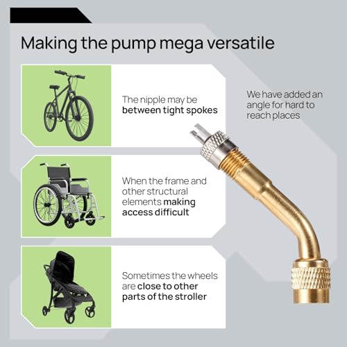 Compact Bike Pump with Dual Presta & Schrader Valves - 120 PSI