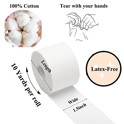 Athletic Tape 5 Pack - Strong White Sports Tape for Joint Support