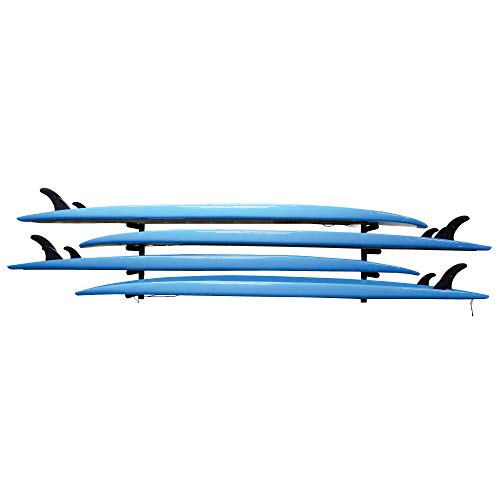 Horizontal Surfboard & SUP Storage Rack - Holds 4 Boards