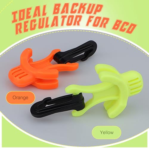 Scuba Octo Plug Holder - 2-Pack Regulator Mouthpiece - Orange