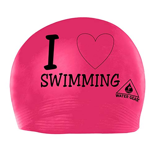 Latex Swim Cap for Long Hair - Waterproof Swimming Cap - Pink