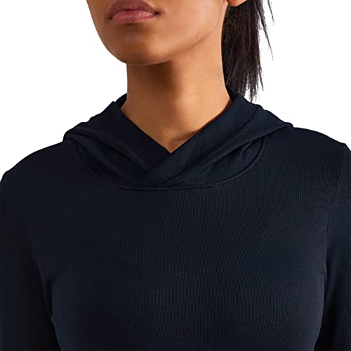 Women's Hooded Long Sleeve Athletic Running Shirt with Thumb Holes