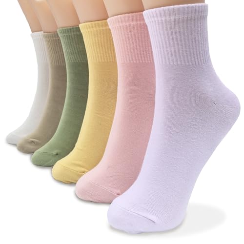 Cushioned Running Gym Socks for Women - Multicolor, 6 Pairs