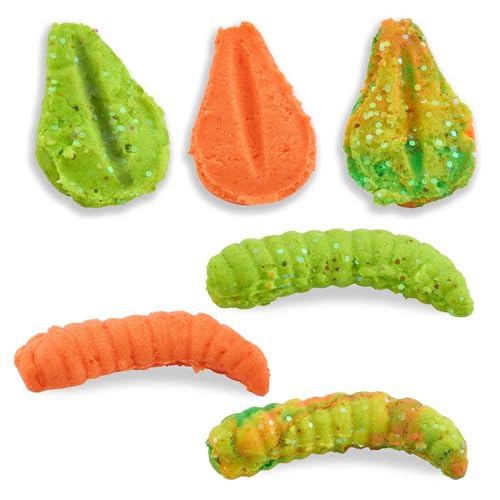 Berkley PowerBait Trout Dough Bait Multipack with Molder - Glow Red Fleck & Orange Glitter