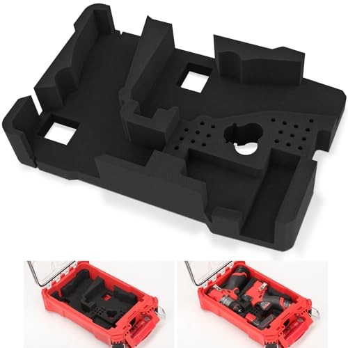 Gen 3 M12 Drill Driver and Accessories Organizer for Milwaukee 48-22-8435 Packout Tool Box - EVA Liner for Enhanced Protection(Black Liner Only - Box and Tools Not Included)