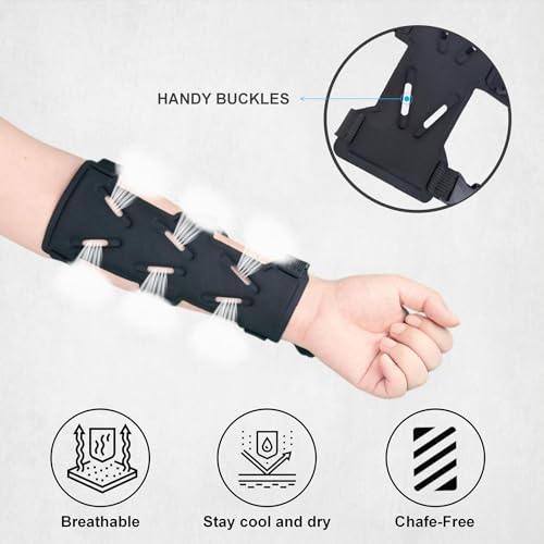 Adjustable Archery Arm Guard - Breathable Forearm Protector for Bow Hunting