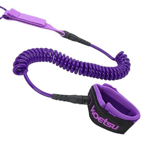 KOETSU Purple 10ft SUP Paddle Board Leash - Safety Ankle Rope for Longboards