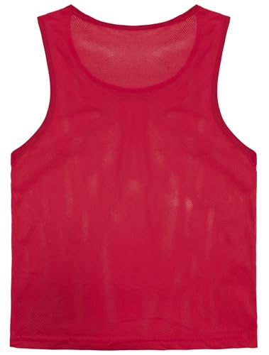 Reversible Youth Sports Practice Vests - 12 Pack Lightweight Mesh