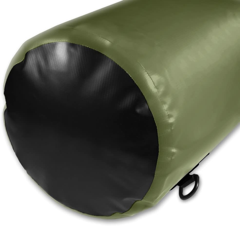 Voyager Waterproof Dry Bag - Heavy Duty Roll Top Sack with IPX8 Phone Case | 20L Green for Kayaking & Camping