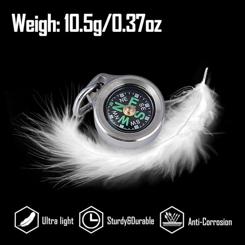 Mini Compass - Waterproof Titanium Pocket Compass for Hiking, CMP-Titanium